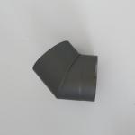 Two Segment 45 Degree Elbow Black Chimney Pipe Single Wall Stainless Steel