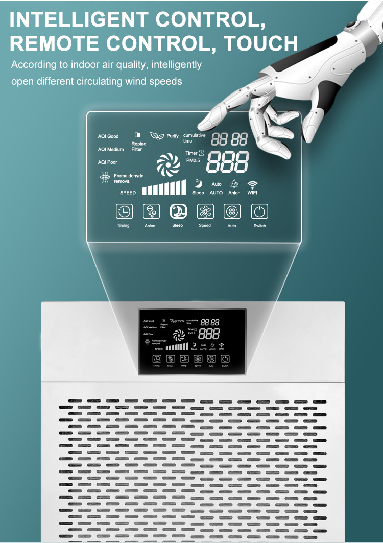 Galvanized Sheet 260W H13 HEPA Filter Air Purifier