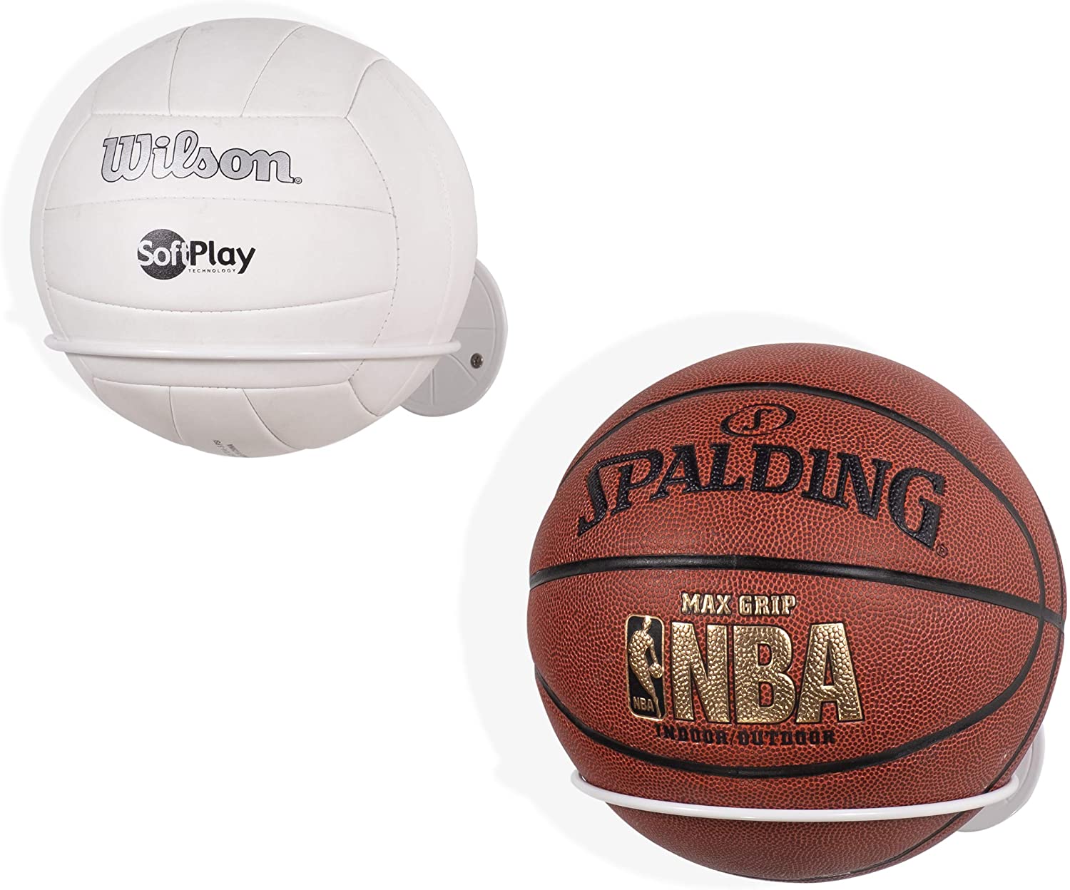 Wall Mounted Sports Ball Display Holder for Basketball Soccer Football and Volleyball