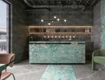Green Colour Marble Slab Polished Granite Floor Tiles 6mm Thickness