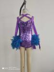 Costume Girls Dancewear Purple And Black Color Purple And Blue Color