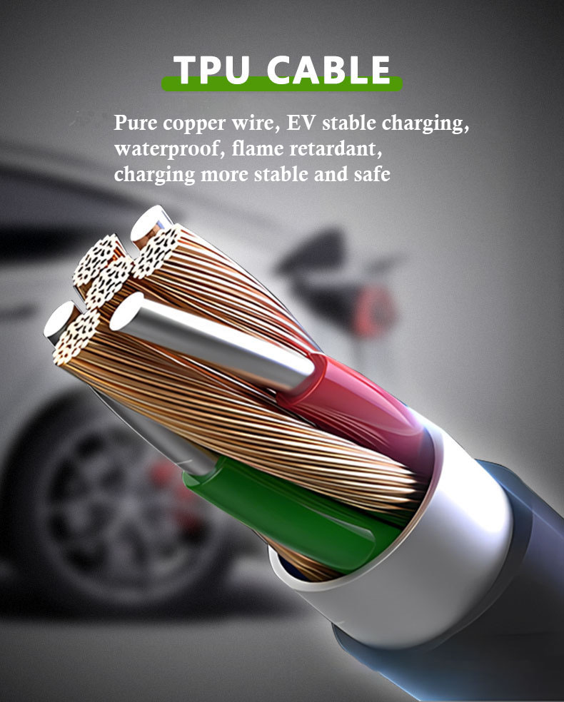 3.5KW/7KW/11KW/22KW Type2 To Type2 Extension Charging Cable With Prophylactic And Leakage Protection