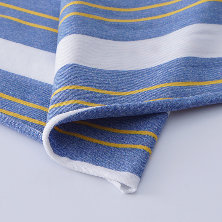 Elastic Striped Material Fabric Comfortable Combing Lycra Texture 170gsm