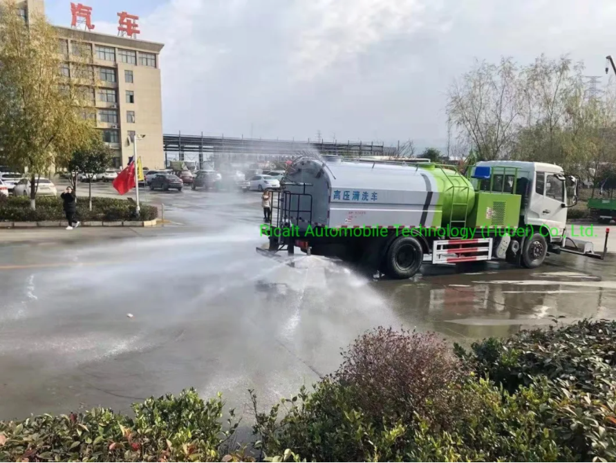 /Used Engine Gearbox Pump Gear Dongfeng 4X2 Street Cleaner Truck for Pressure Flushing
