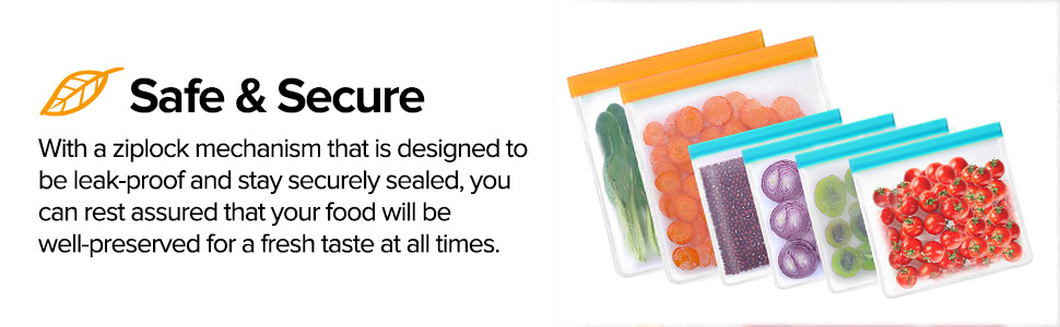 Frosted PEVA Bag Biodegradable Zip Silicone Reusable Plastic Freezer Bags