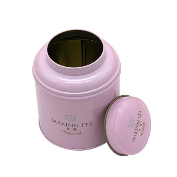 Wholesale Custom Metal Tea Canister Food Packaging Box Round Can Tea Coffee Tin