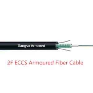 Quality Duplex Armored Outdoor Fiber Optic Cable Waterproof SM G657A1 8mm HDPE Corrugated Steel wholesale