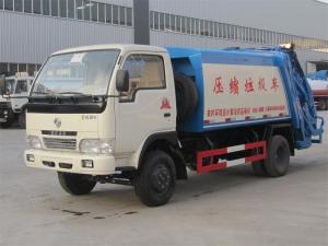 Quality Self Compress Side Loader Waste Truck , 6CBM Rubbish Compactor Truck wholesale
