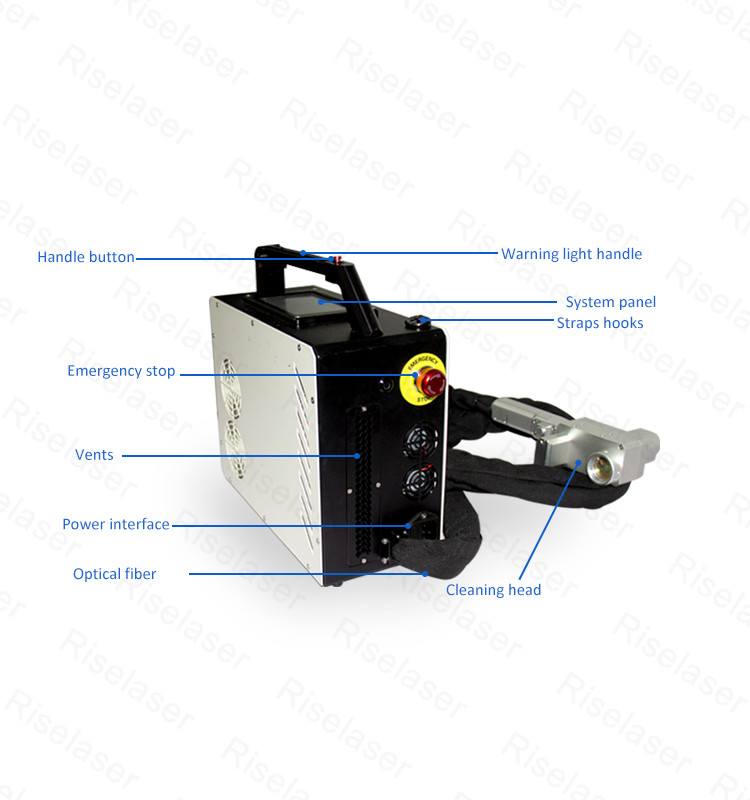 Handheld Laser Rust Removal Machine Backpack Laser Cleaning Machine 50w 100w
