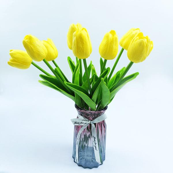 PU Tulip Enduring Flower Plastic Flower For Home Decoration Large Quantity