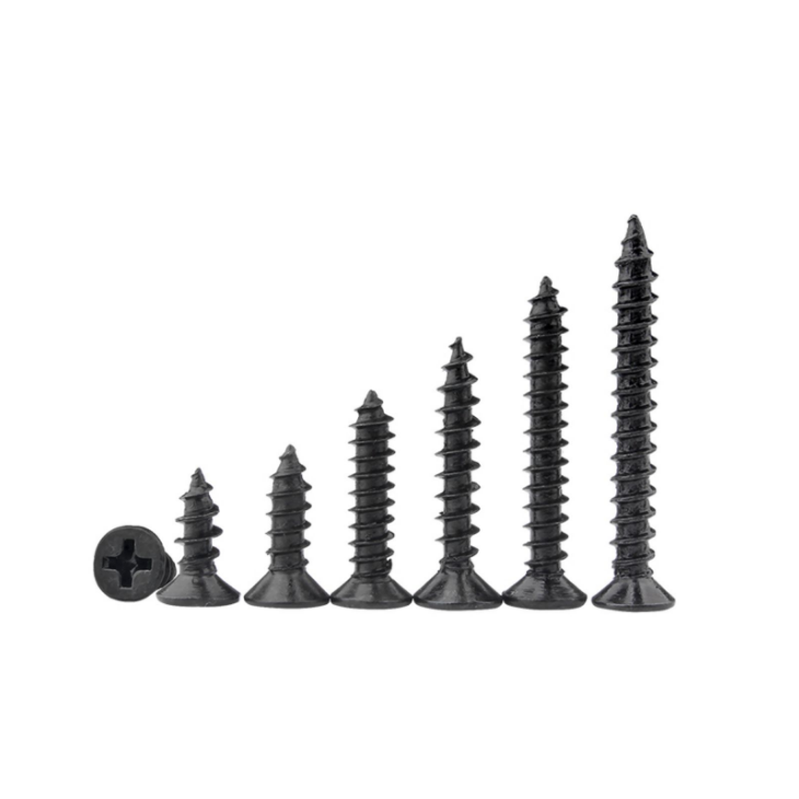 ZINC Plated C1022 Metric Measurement System Self-Tapping Screw with Cross Flat Head