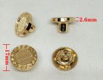 metal sewing jeans button custom logo metal buttons light gold