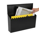 0.8mm Thickness Print Custom Logo Black Powder Coated Wall Mounted Mailbox for