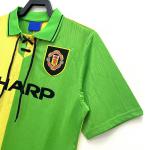 Yellow Green Retro Soccer Jerseys Quick Dry Vintage Football Kits 1992-1993