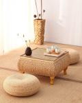 The cane makes up tatami tea table window table of the sitting room windows