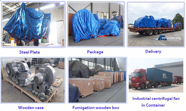 Large Flow Centrifugal Fan With Operation For Clean Air And Material Transportation