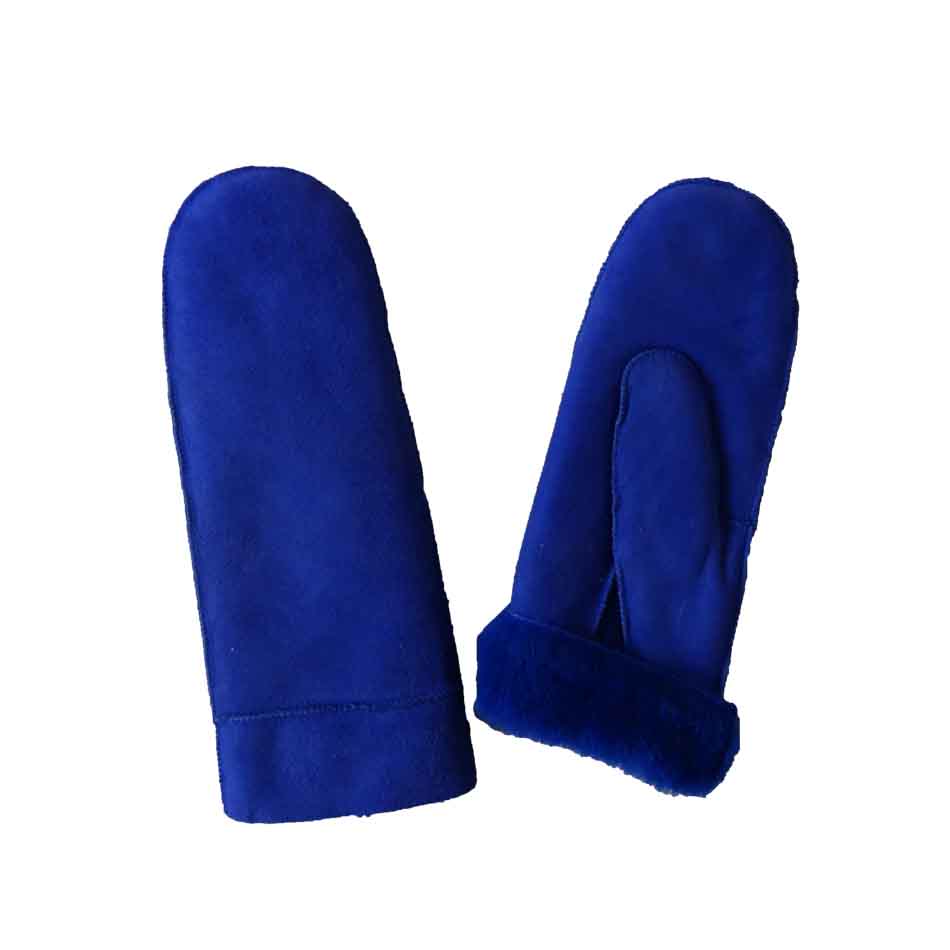 Customized Pig Leather Gloves , Anti Cold Leather Mittens With Wool Liners