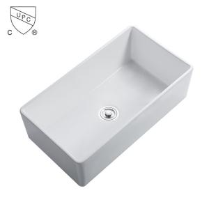 Quality Undermount Farmhouse Kitchen Sink Porcelain 33&quot; 800mm 850mm North American wholesale