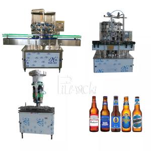 Quality Soft Beverage Carbonated Drink Filling Machine Line Glass Bottle Crown Cap 1000BPH wholesale