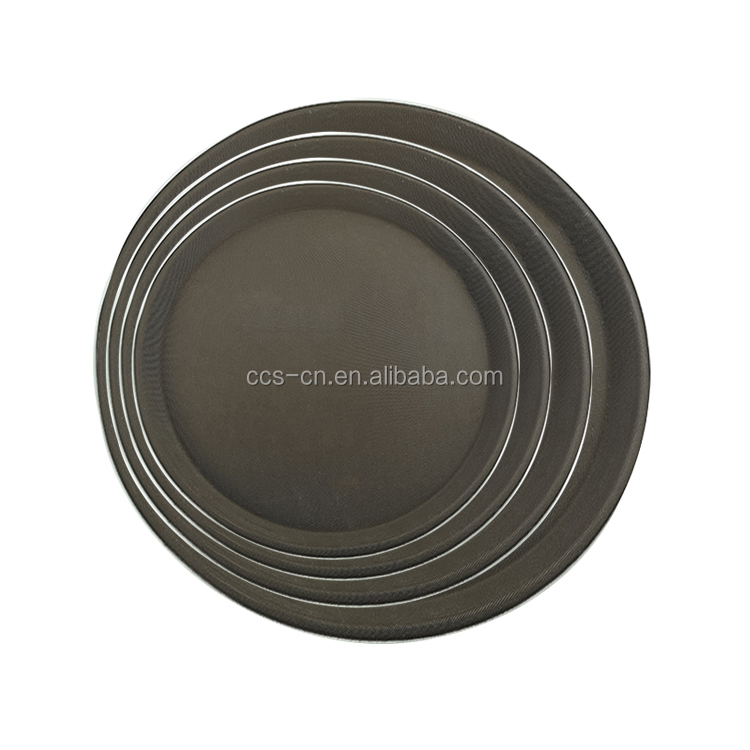73.5*60cm Nonslip Oval Plastic Tray Large Recycled Plastic Plates Rubber Serving Tray For Bar