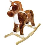 Cute Children Rocking Horse Toys Sound Moving Mouth Tail Led Light Big