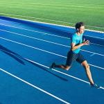 Asphalt Base Eco Sports Flooring Permeable Synthetic Rubber Running Track
