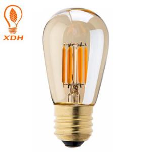Quality Amber 3W Edison St45 Light Bulb 2200K S14 Single Filament LED Bulbs wholesale