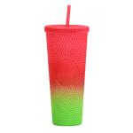 Studded Tumbler With Straw | Double Wall Tumbler Perfect For Hot And Cold Drinks