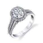 OEM Oval Cut Halo Lab Grown Diamond Engagement Ring VVS Clarity