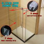 D Shape Shower Door Seal Strip Anti Collision For 8mm Glass