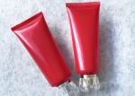 Offset Printing 200ml Red Plastic Cosmetic Tube For Face Wash Cream