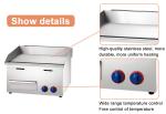 2800Pa LPG Gas Griddle Lightweight 30kg Kitchen Cooking Equipment With Even Heat