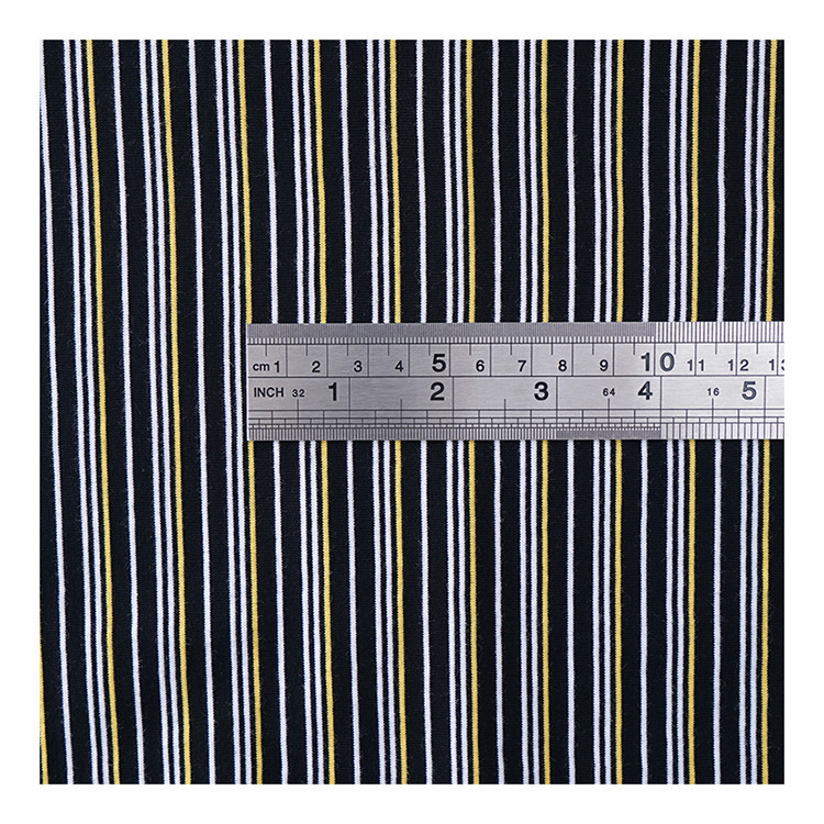 Wear-resistant And Health And Peace Of Mind Striped Material Fabric For T-Shirt