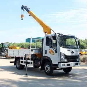 Quality 4 ton 4*2 dump Truck Crane full hydraulic pressure Cranes Truck with lift crane wholesale