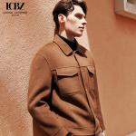 Woven Brown Business Casual Wool American Men's Jacket with 7 Days Sample Order