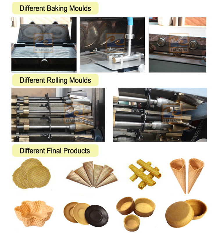 Commercial Best Belgium Waffle Cone Making Machine Nodular Cast Iron