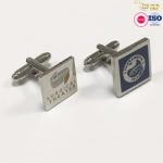 Nickel Plated Metal Cufflink Exclusive Promotional Gift Souvenir Custom