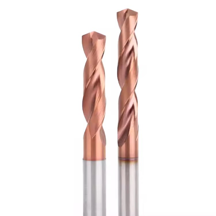 HRC55 Carbide Drill Bits Straight Shank Tungsten Drill Bits External Cooling Twist Drill Bits for Alloy Steel