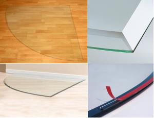 Quality Tempered Glass Hearth Plate Transparent Impact Resistance 8mm wholesale