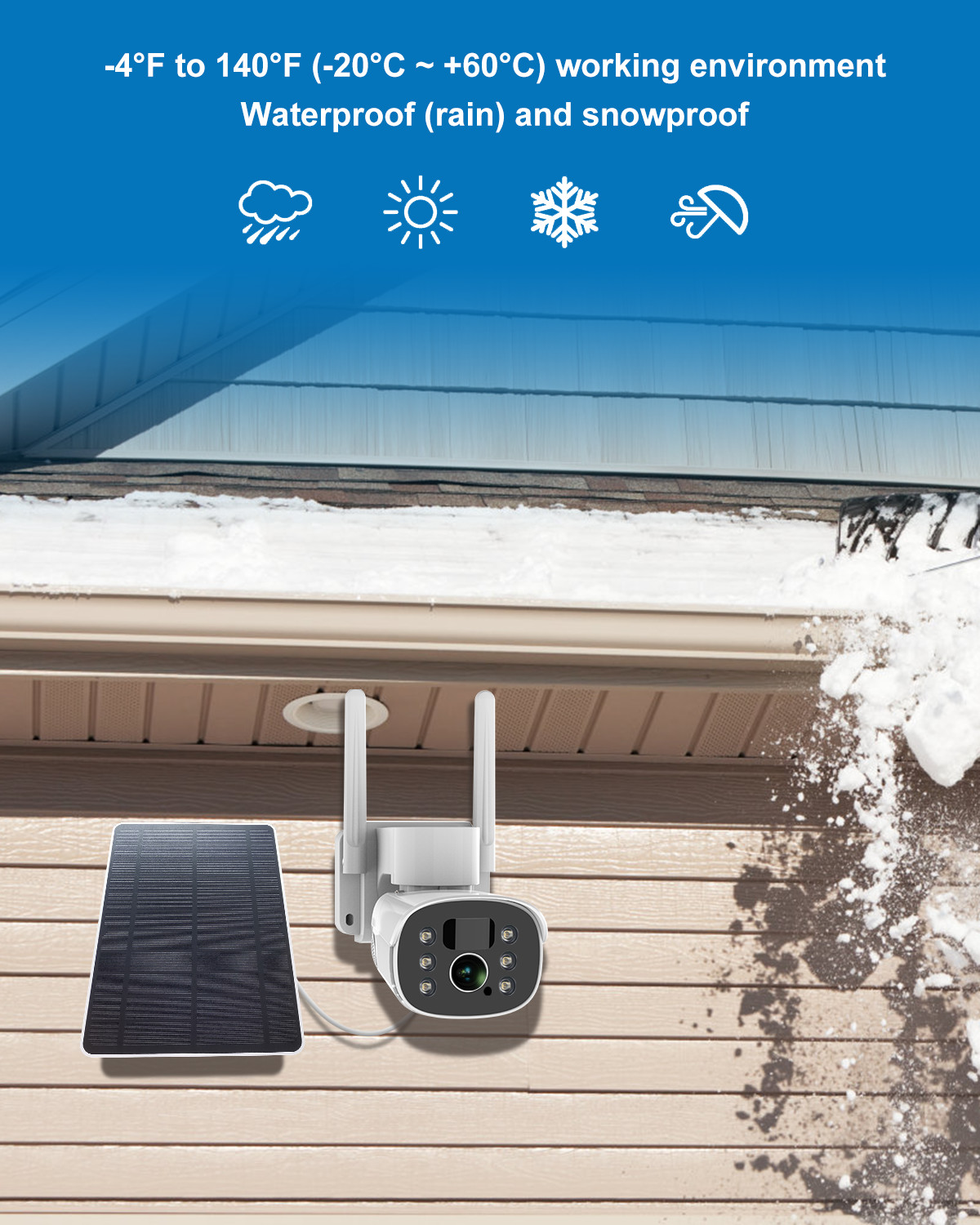 Glomarket Tuya Solar PTZ Camera Two-way Voice Intercom HD Support APP Control Outdoor Waterproof Smart Camera