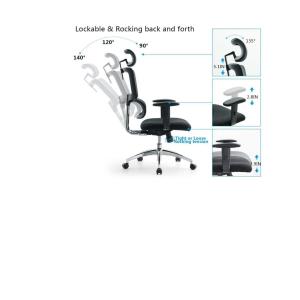 Quality Adjustable Komene Mesh Executive Chair 0.15CBM Black wholesale
