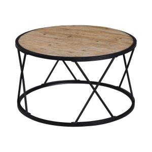 Quality Contemperary Round Nested Wood And Metal Coffee Table For Home Office Center wholesale