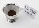 Gold Cup Maker Stainless Steel Coffee Filter Cone 4 Cup For Carafes With Stand