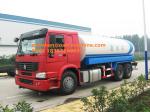 HOWO7 Sinotruk Water Carrying Liquid Tanker Truck LHD 6X4 15 - 25CBM 290hp Water
