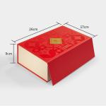 Custom Luxury Red Magnetic Clamshell Christmas Theme Gift Box Bio-Degradable