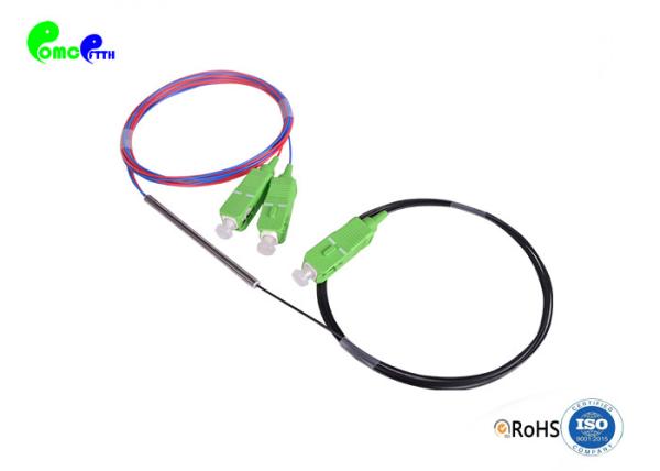 Highly Stable Fiber Optic Coupler 1x2 FBT Splitter 9 / 125μm SC APC 0.9mm Cable
