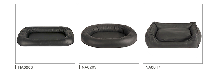 Luxury Black Soft Pet Bed Cushion PU Leather For Dogs Cats
