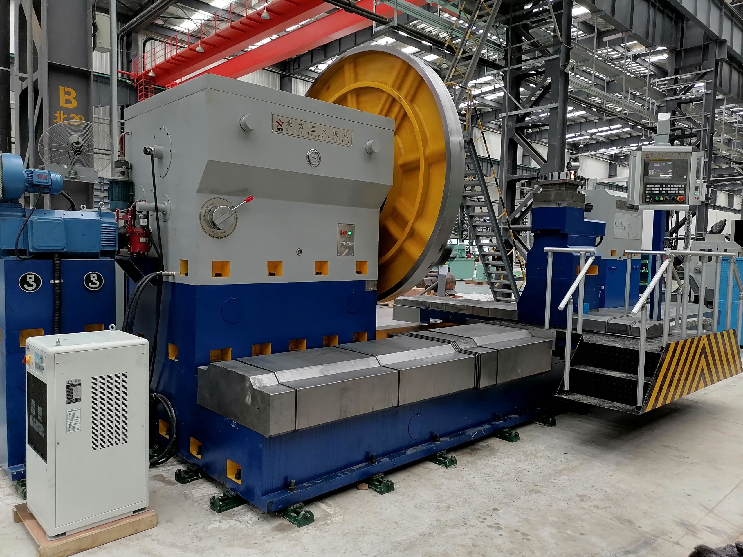 Wind Power Shaft Turning Heavy Duty Horizontal Lathe 3500 Mm Diameter
