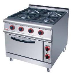 Quality Silver Electric Oven Commercial Cooking Equipment Gas Range With 4 Burner 7 wholesale