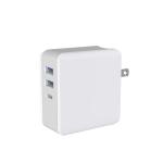 USB C Plug Charger, QC 3.0 Charger, PD Wall Charger, 4 Ports 18W Multi USB Wall